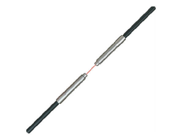 High temperature optical fiber sensor with opposite radiation type